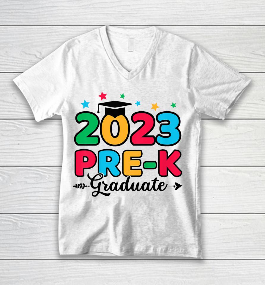 Pre-K Graduation 2023 Pre-K Graduate Grad Last Day Of School Unisex V-Neck T-Shirt