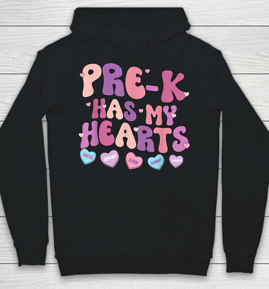 Pre-K Has My Heart Funny Valentines Day Teacher Student Hoodie