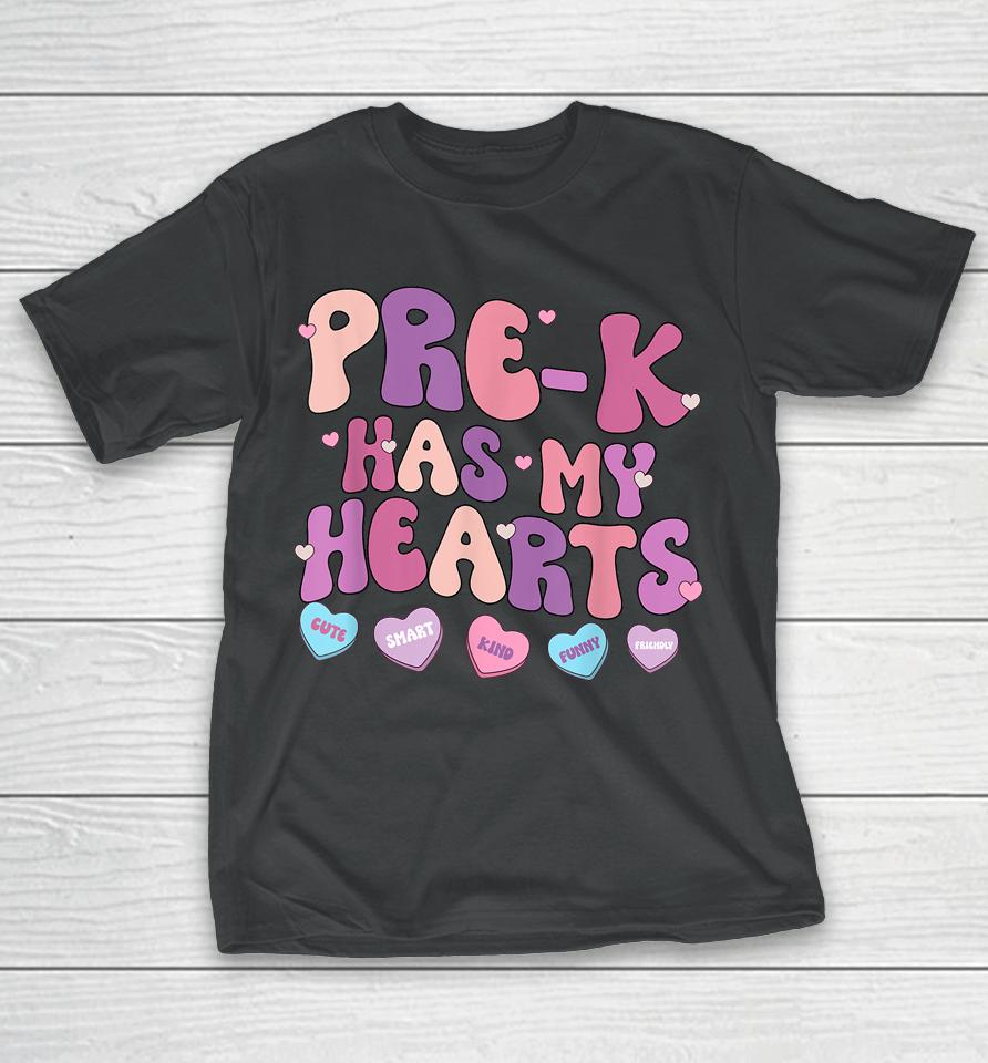 Pre-K Has My Heart Funny Valentines Day Teacher Student T-Shirt