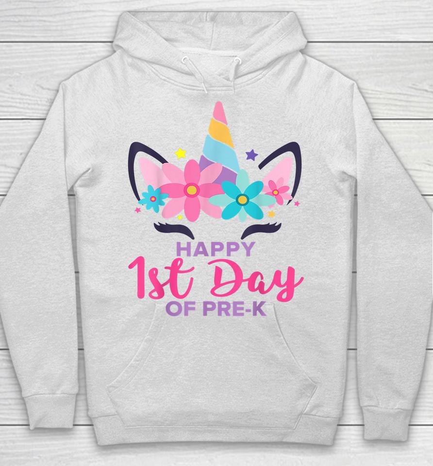 Pre K Unicorn First Day Of School Shirt Back To Outfit Girls Hoodie