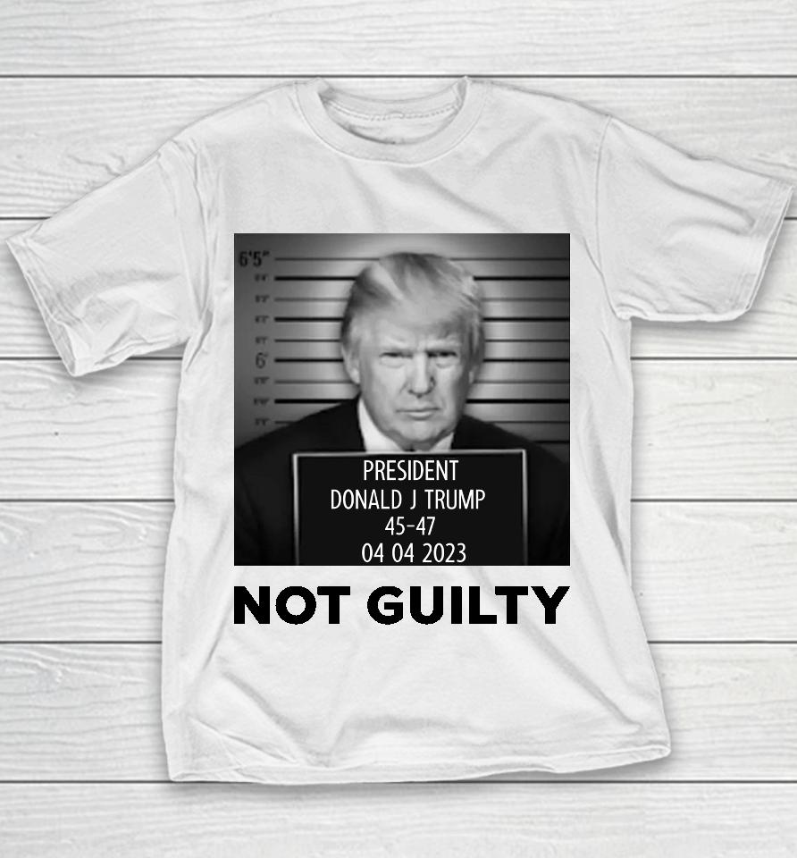 President Donald J Trump Not Guilty Youth T-Shirt