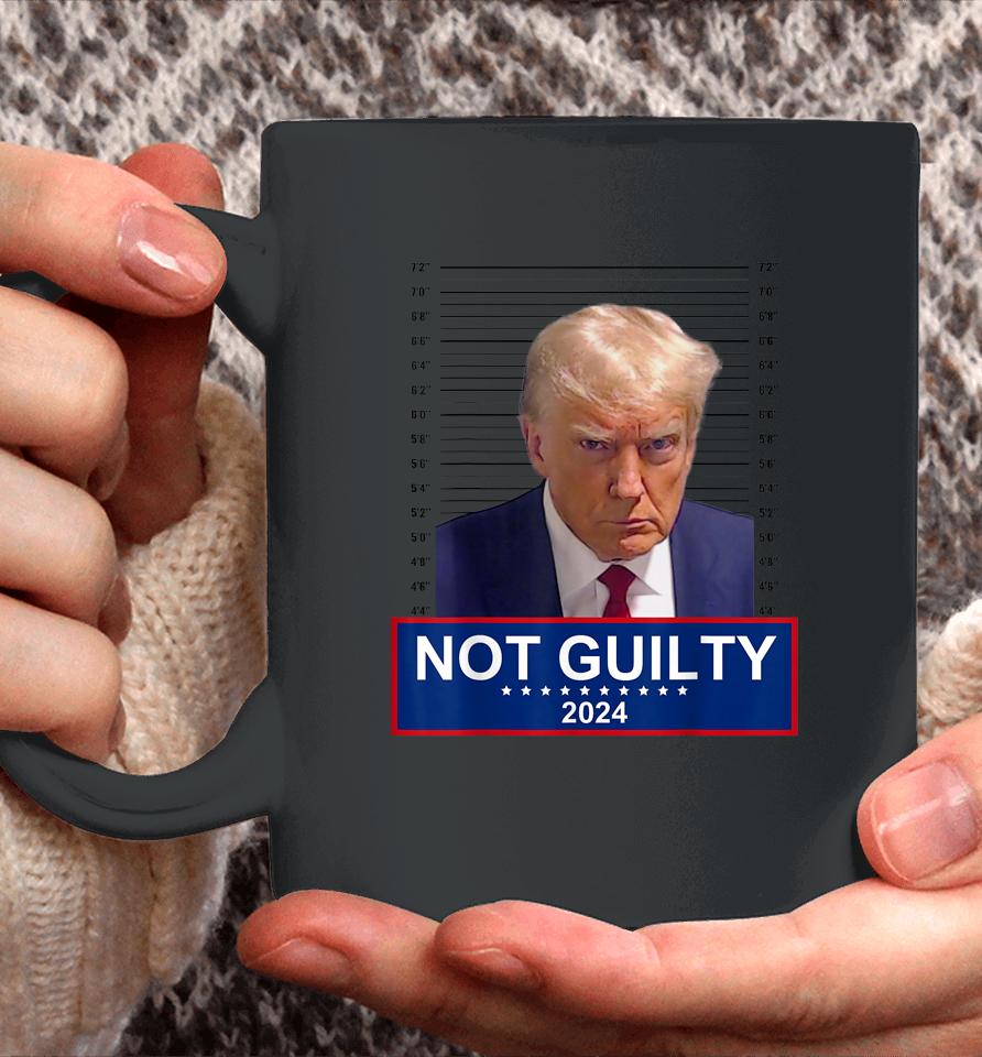 President Donald Trump Mugshot 2024 Not Guilty Supporter Coffee Mug