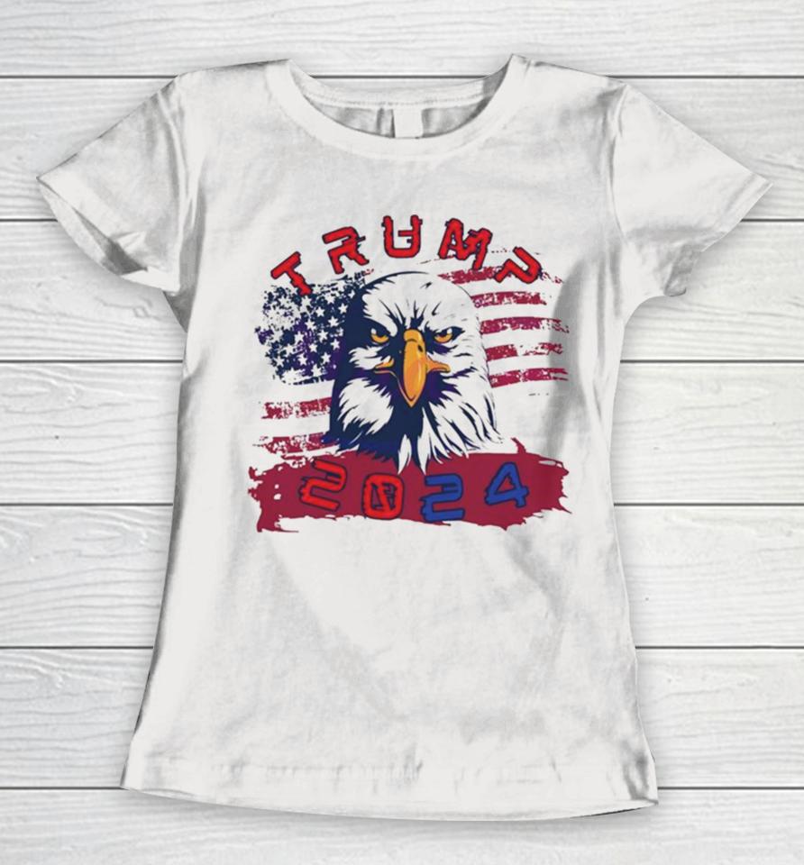 President Trump 2024 Election Eagle Women T-Shirt