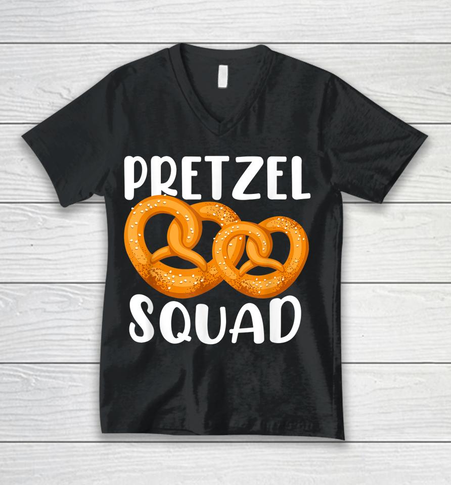Pretzel Squad Funny Pretzel Oktoberfest Pretzel Lover Gift Unisex V-Neck T-Shirt