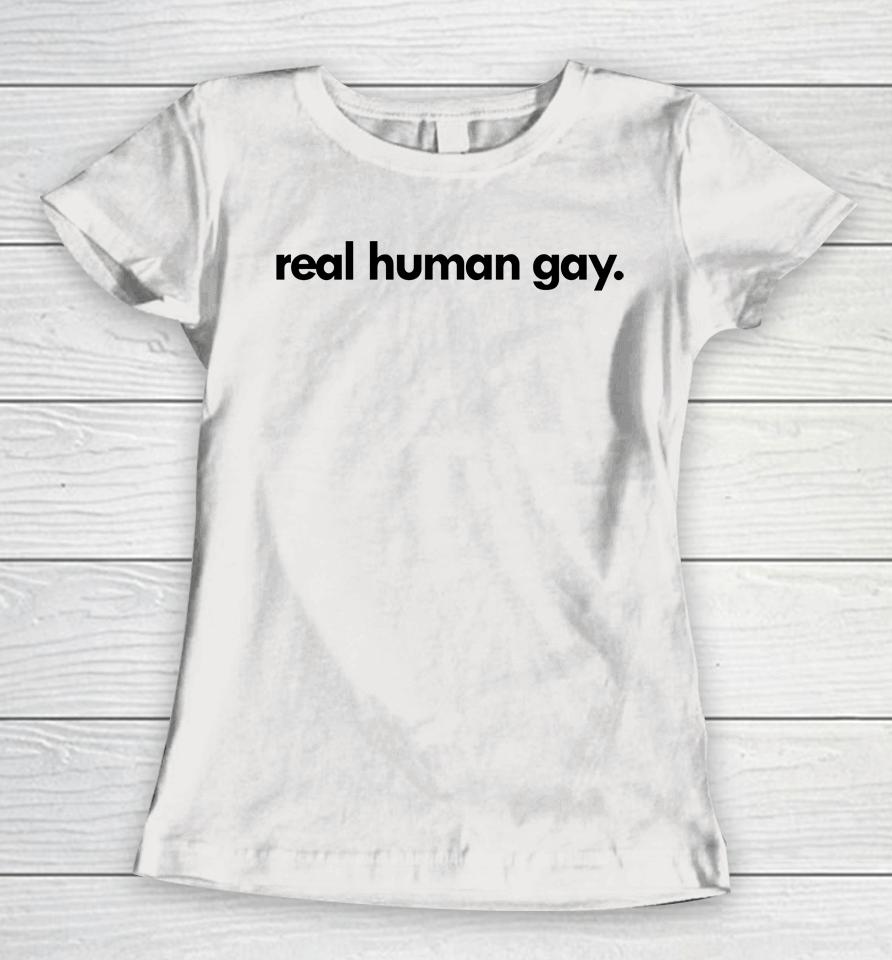 Pride Socks Merch Real Human Gay Women T-Shirt