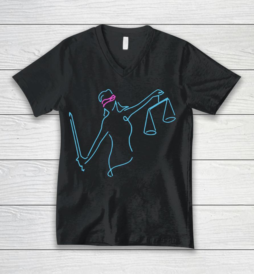 Prima Facie Neon Lady Unisex V-Neck T-Shirt