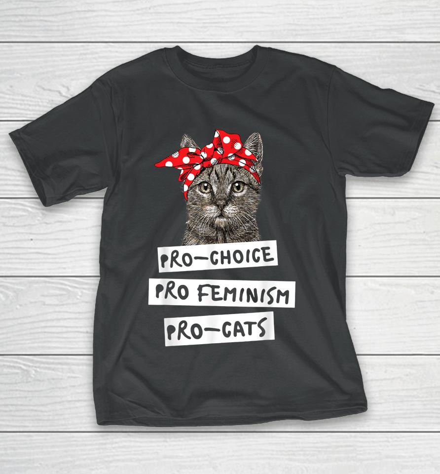 Pro Choice Pro Feminism Pro Cats T-Shirt