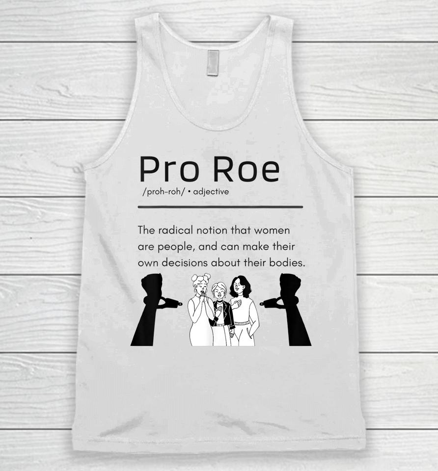 Pro Roe Women's Rights Support Unisex Tank Top