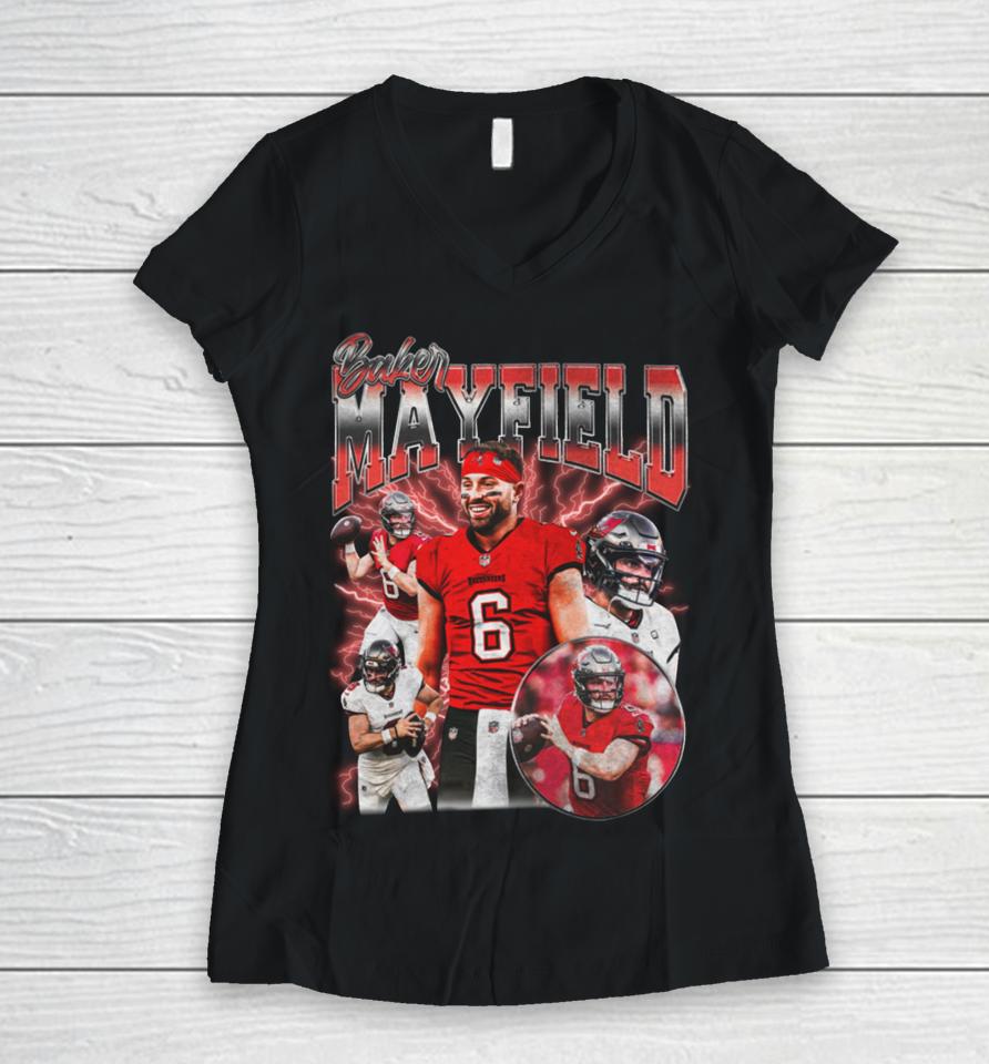 Productplug55 Baker Mayfield Women V-Neck T-Shirt