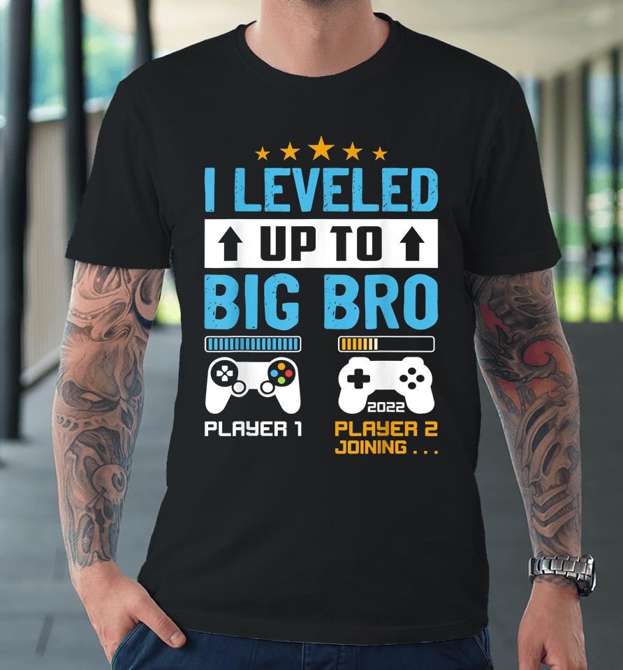 Promoted To Big Bro 2022 Leveled Up To Big Brother Est 2022 Premium T-Shirt