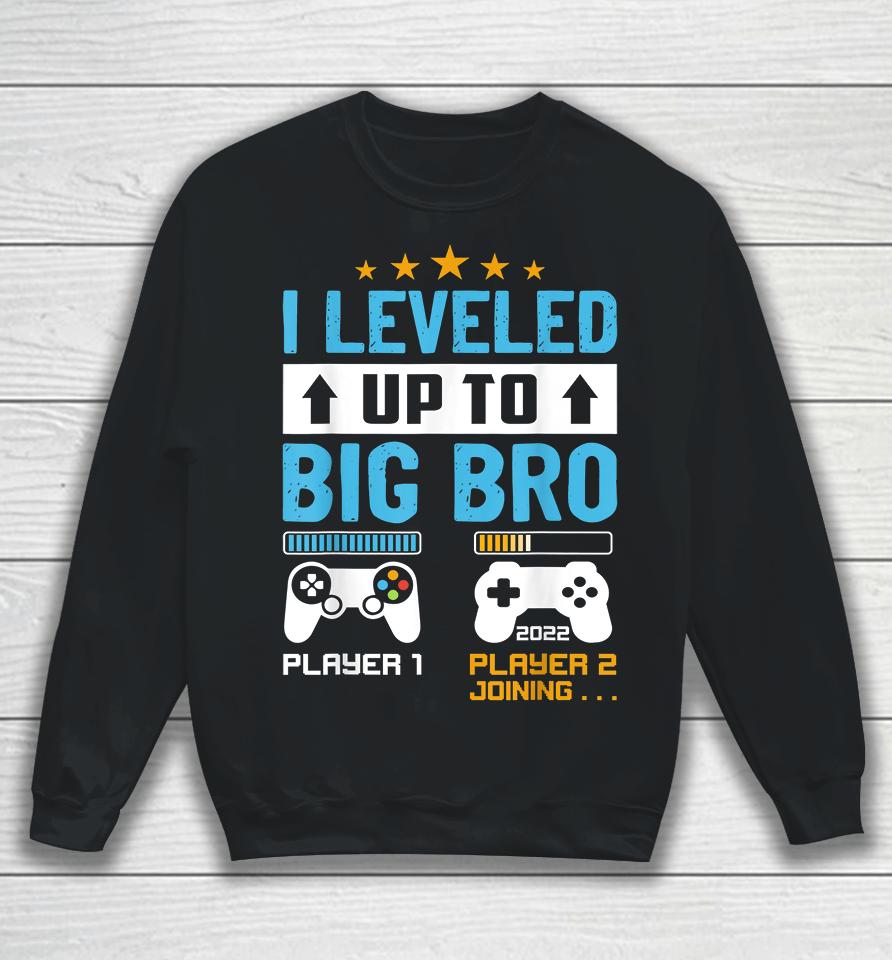 Promoted To Big Bro 2022 Leveled Up To Big Brother Est 2022 Sweatshirt