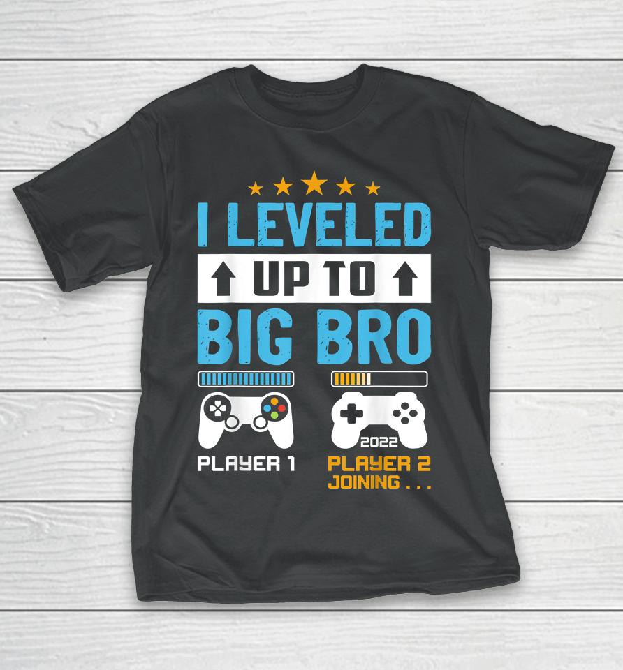 Promoted To Big Bro 2022 Leveled Up To Big Brother Est 2022 T-Shirt