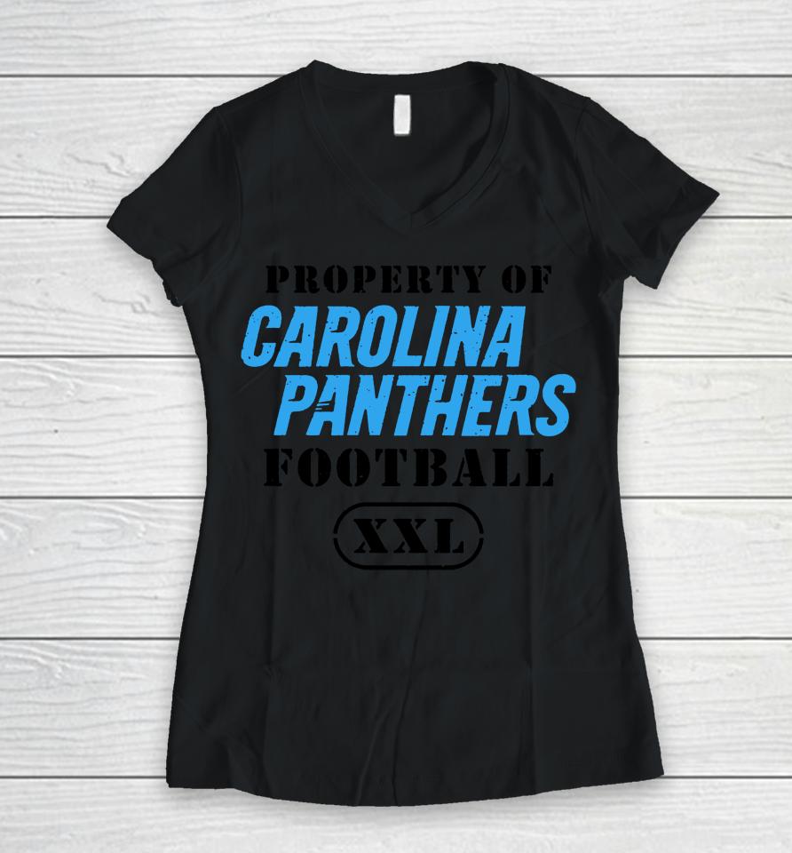 Property Carolina Panthers Football Xxl Women V-Neck T-Shirt