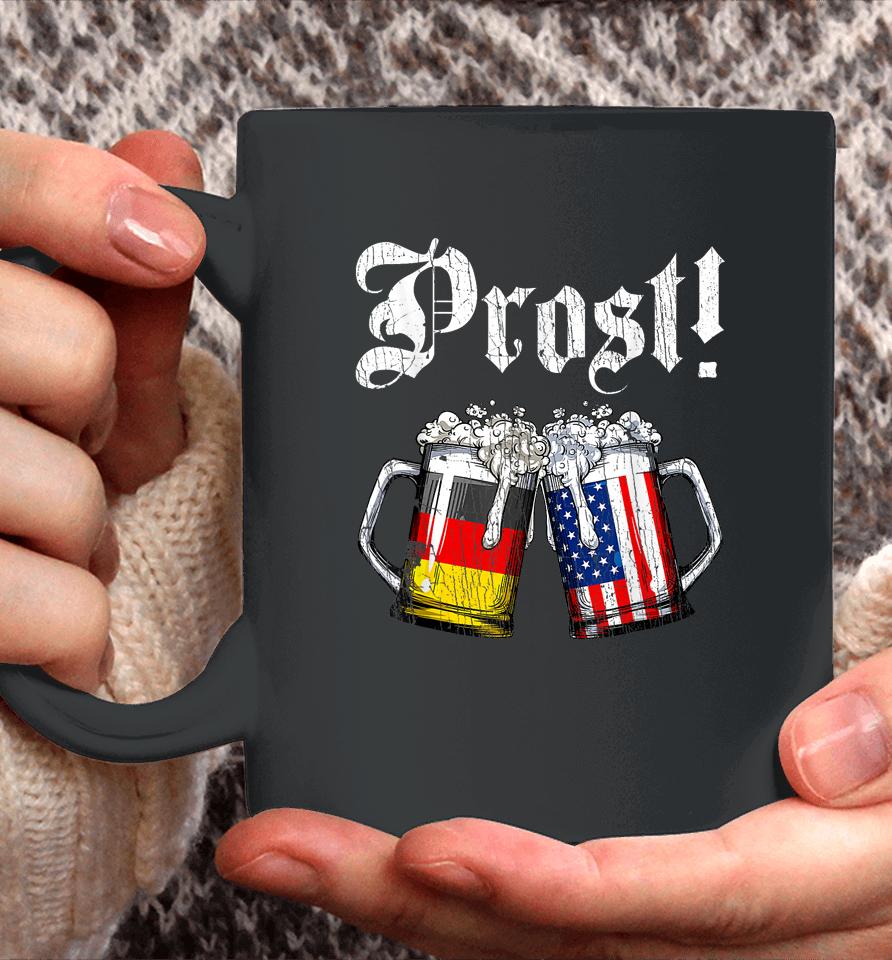 Prost Beer German American Flag Oktoberfest Coffee Mug