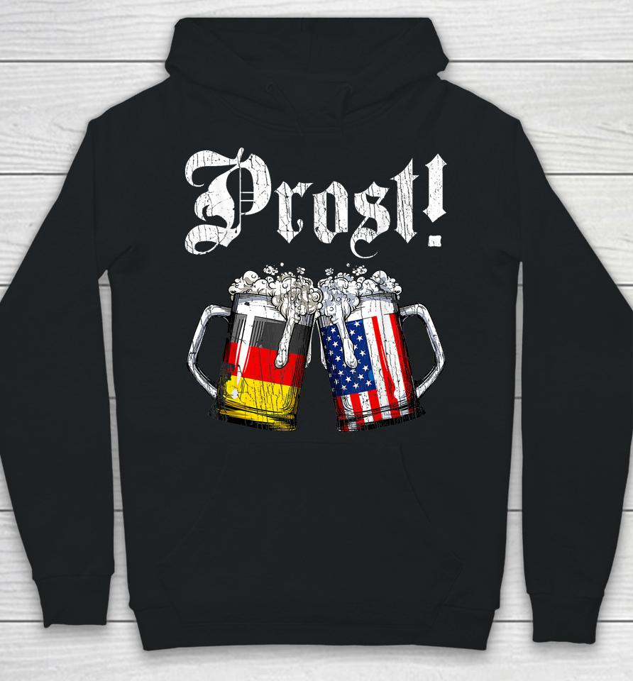 Prost Beer German American Flag Oktoberfest Hoodie