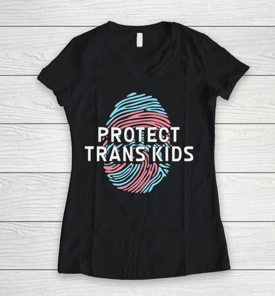 Protect Trans Kids 2024 Women V-Neck T-Shirt