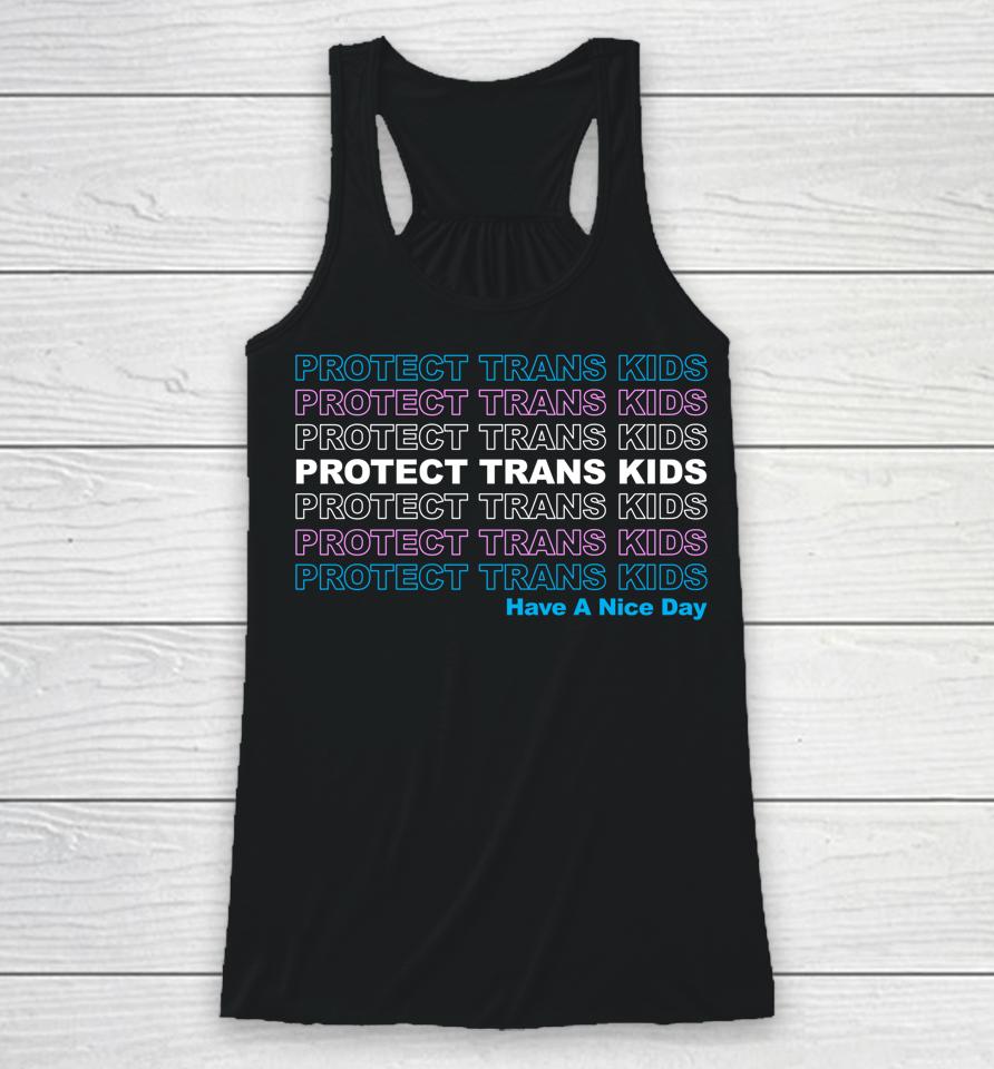 Protect Trans Kids Lgbtq Ally Trans Live Matter Pride Flag Racerback Tank
