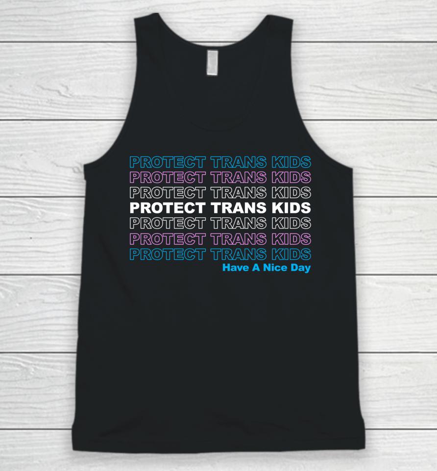 Protect Trans Kids Lgbtq Ally Trans Live Matter Pride Flag Unisex Tank Top