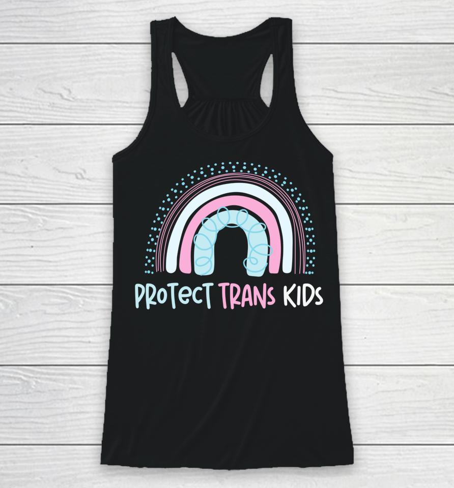 Protect Trans Kids Rainbow Racerback Tank