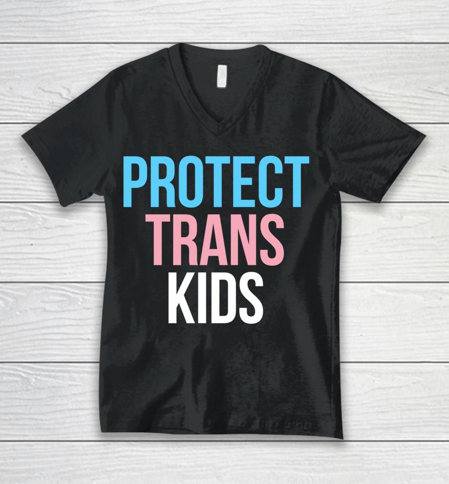 Protect Trans Kids Unisex V-Neck T-Shirt