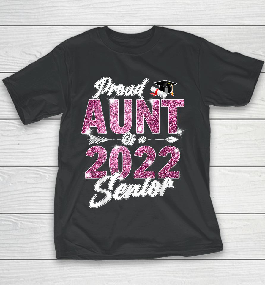 Proud Aunt Of A Class Of 2022 Senior 22 Graduation Sunflower Youth T-Shirt