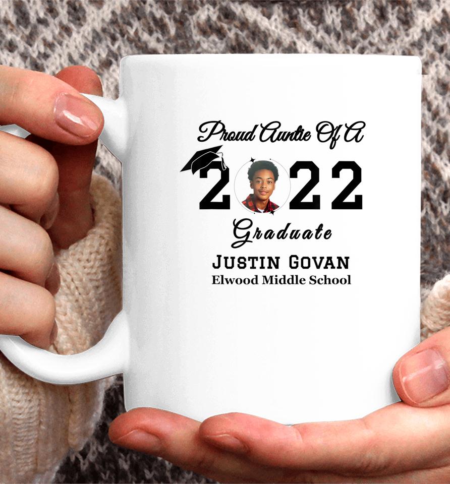 Proud Auntie Of A 2022 Grad Personal Pic Black Coffee Mug