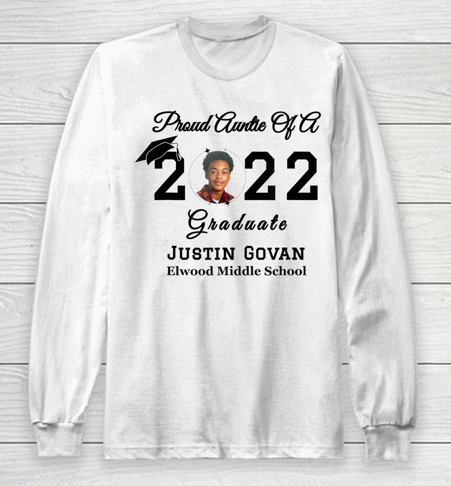 Proud Auntie Of A 2022 Grad Personal Pic Black Long Sleeve T-Shirt