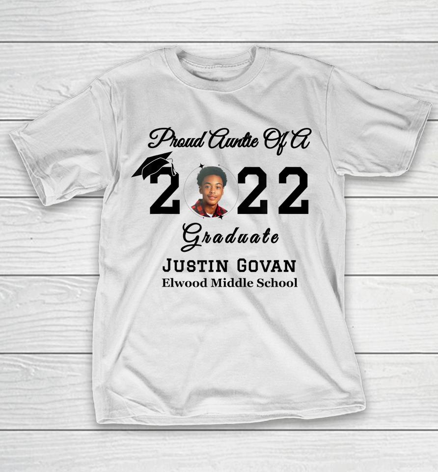 Proud Auntie Of A 2022 Grad Personal Pic Black T-Shirt