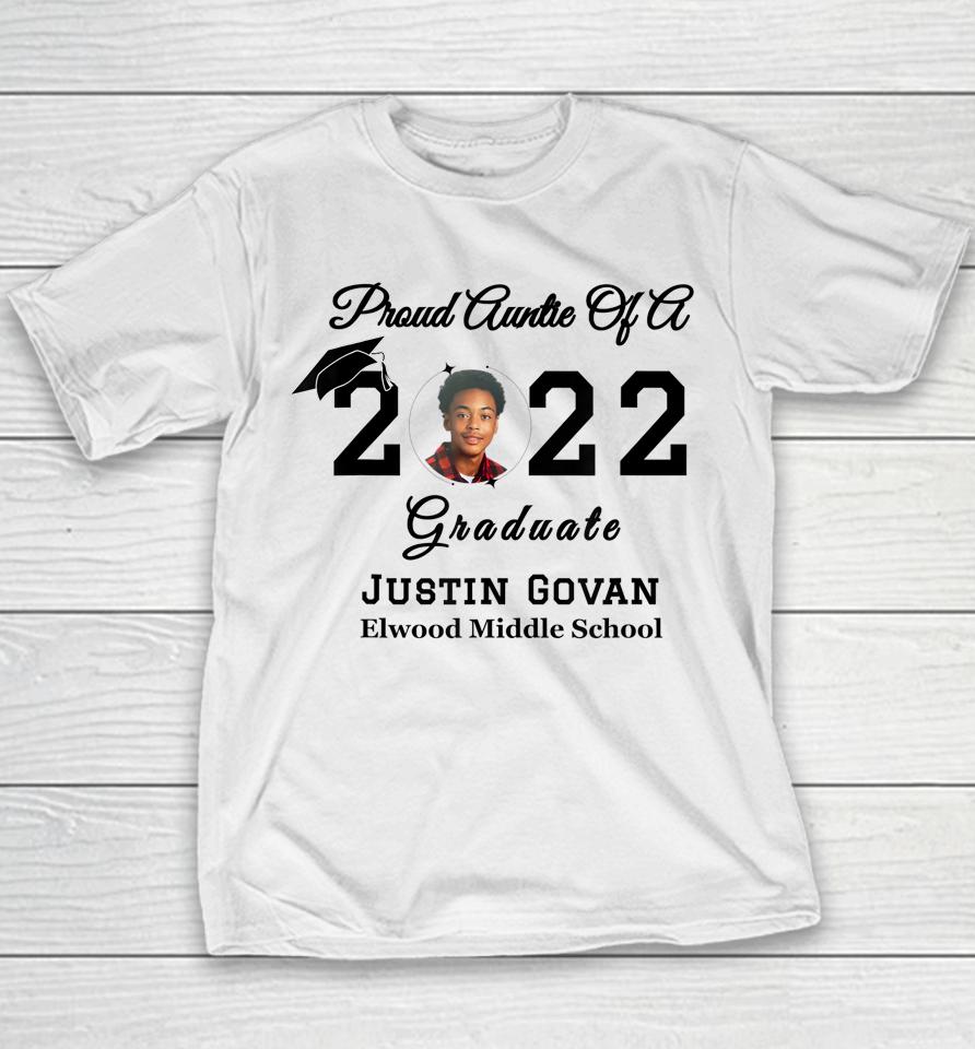 Proud Auntie Of A 2022 Grad Personal Pic Black Youth T-Shirt