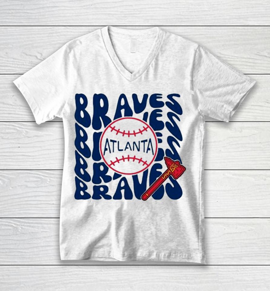 Proud Ax Braves Atlanta Baseball Unisex V-Neck T-Shirt
