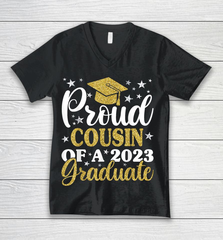 Proud Cousin Of A 2023 Graduate, Graduation Family Unisex V-Neck T-Shirt