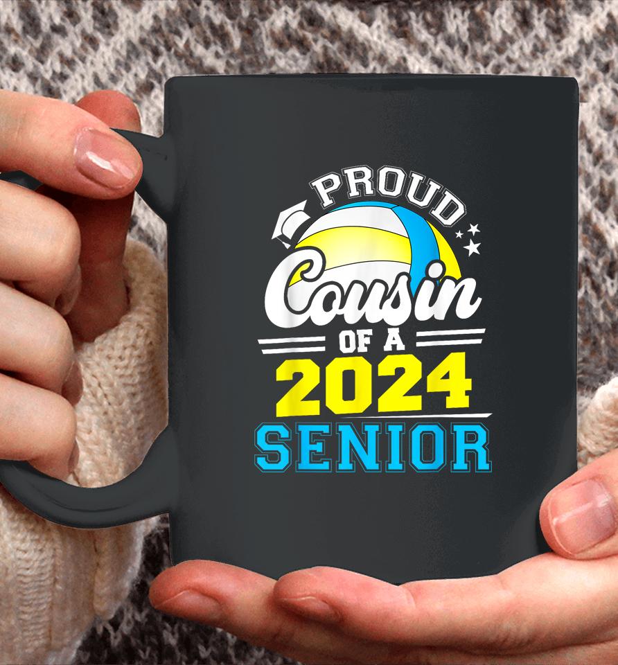 Proud Cousin Of A 2024 Senior Graduate Volleyball Grad 2024 Coffee Mug