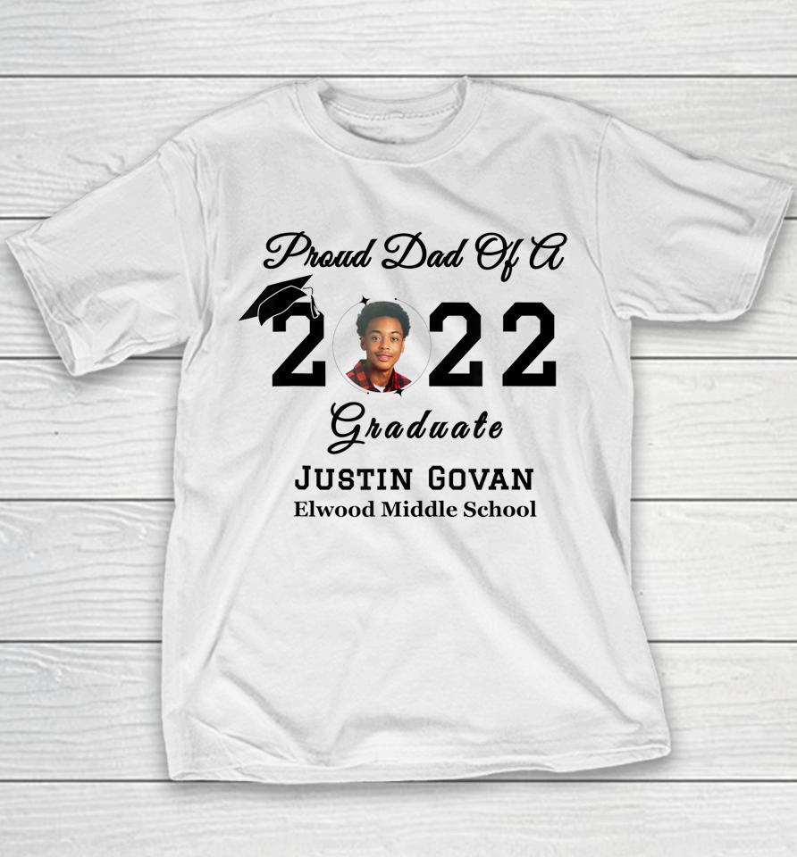 Proud Dad Of A 2022 Grad Personal Pic Black Youth T-Shirt