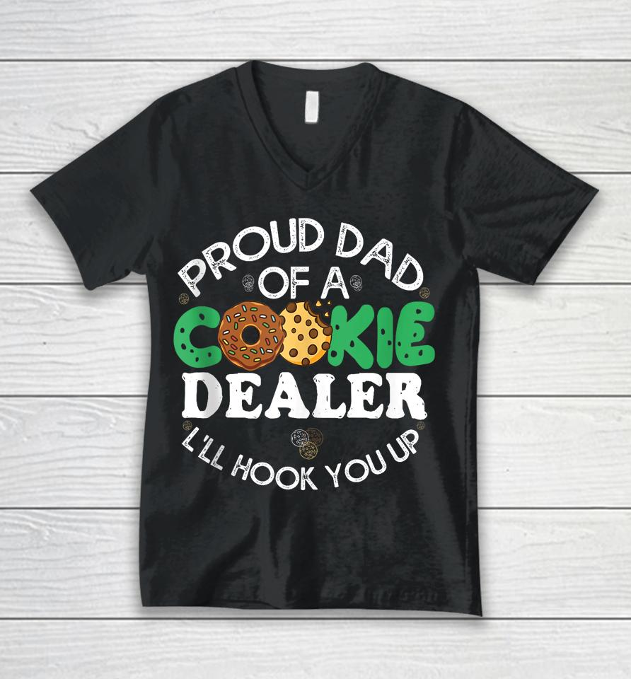 Proud Dad Of A Cookie Dealer Scout Girl Troop Leader Unisex V-Neck T-Shirt