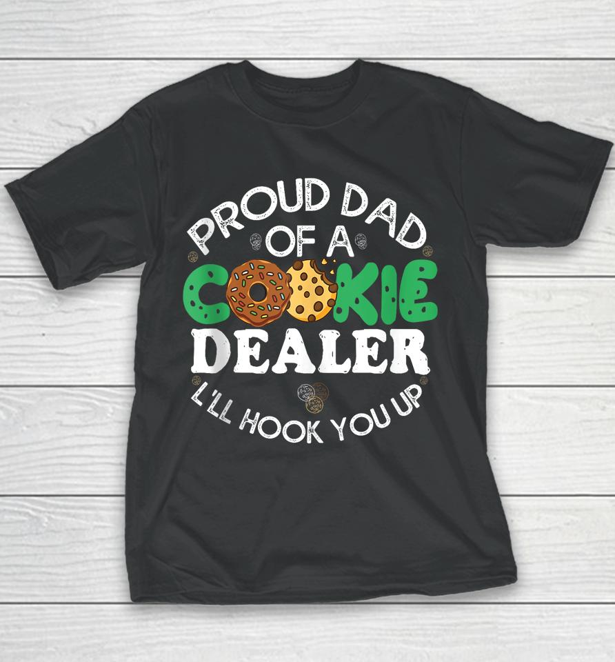 Proud Dad Of A Cookie Dealer Scout Girl Troop Leader Youth T-Shirt