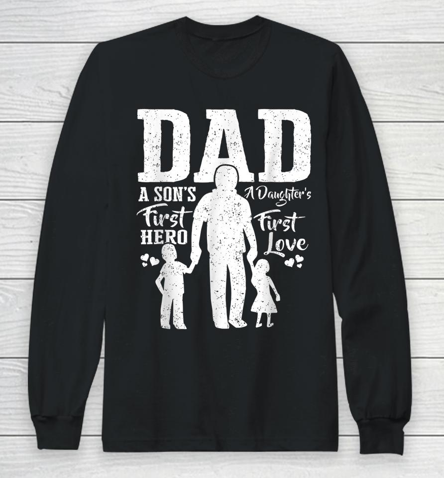 Proud Dad Of Twins  Best Fathers Day Gift From Son Long Sleeve T-Shirt