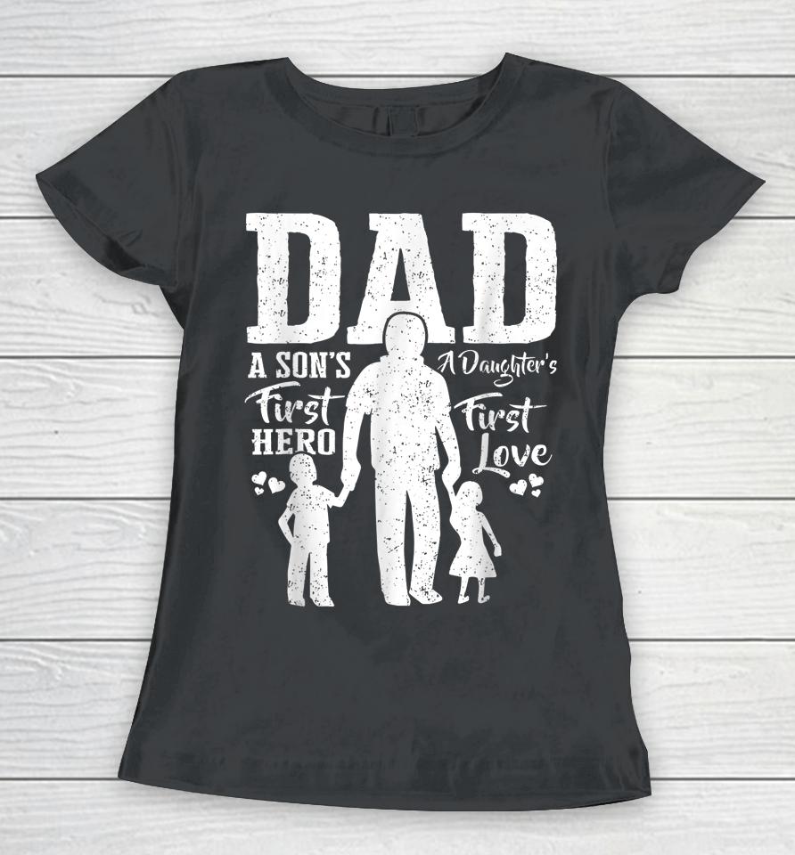 Proud Dad Of Twins  Best Fathers Day Gift From Son Women T-Shirt