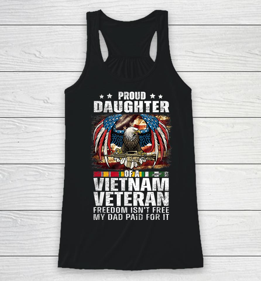 Proud Daughter Of A Vietnam Veteran Racerback Tank