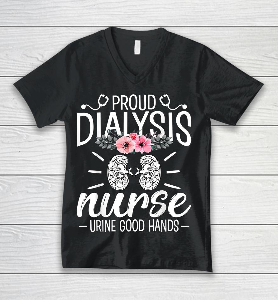 Proud Dialysis Nurse Urine Good Hands Unisex V-Neck T-Shirt