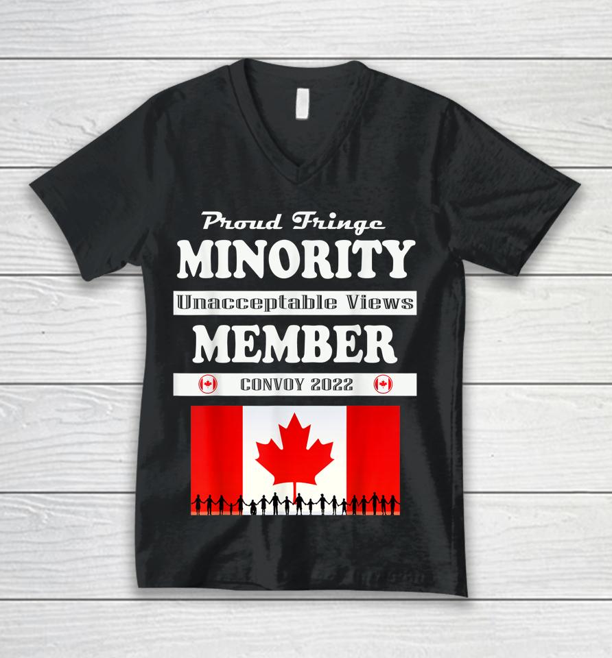Proud Fringe Minority Member Freedom Convoy 2022 Truckers Unisex V-Neck T-Shirt