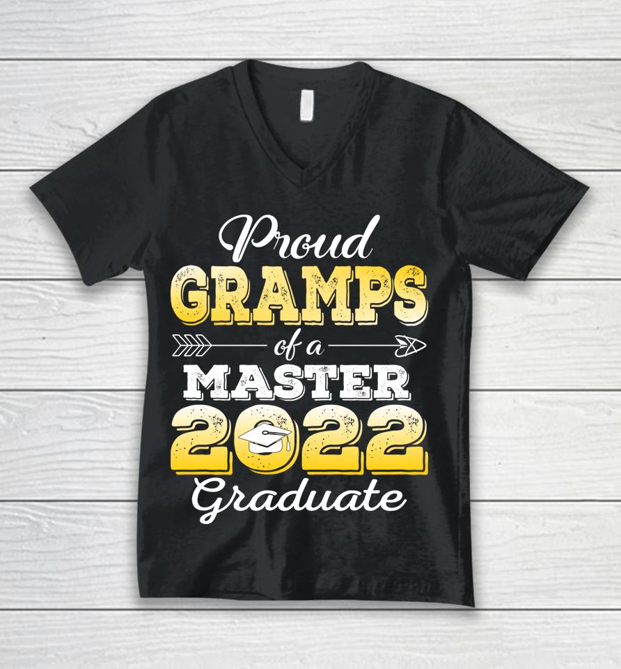 Proud Gramps Of 2022 Class Master Graduate Family Unisex V-Neck T-Shirt