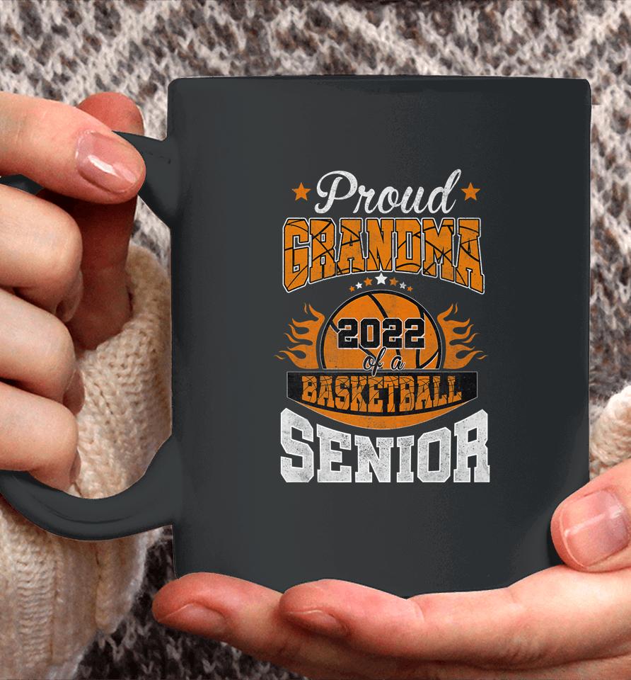 Proud Grandma Of A 2022 Senior Basketball Player Graduation Coffee Mug
