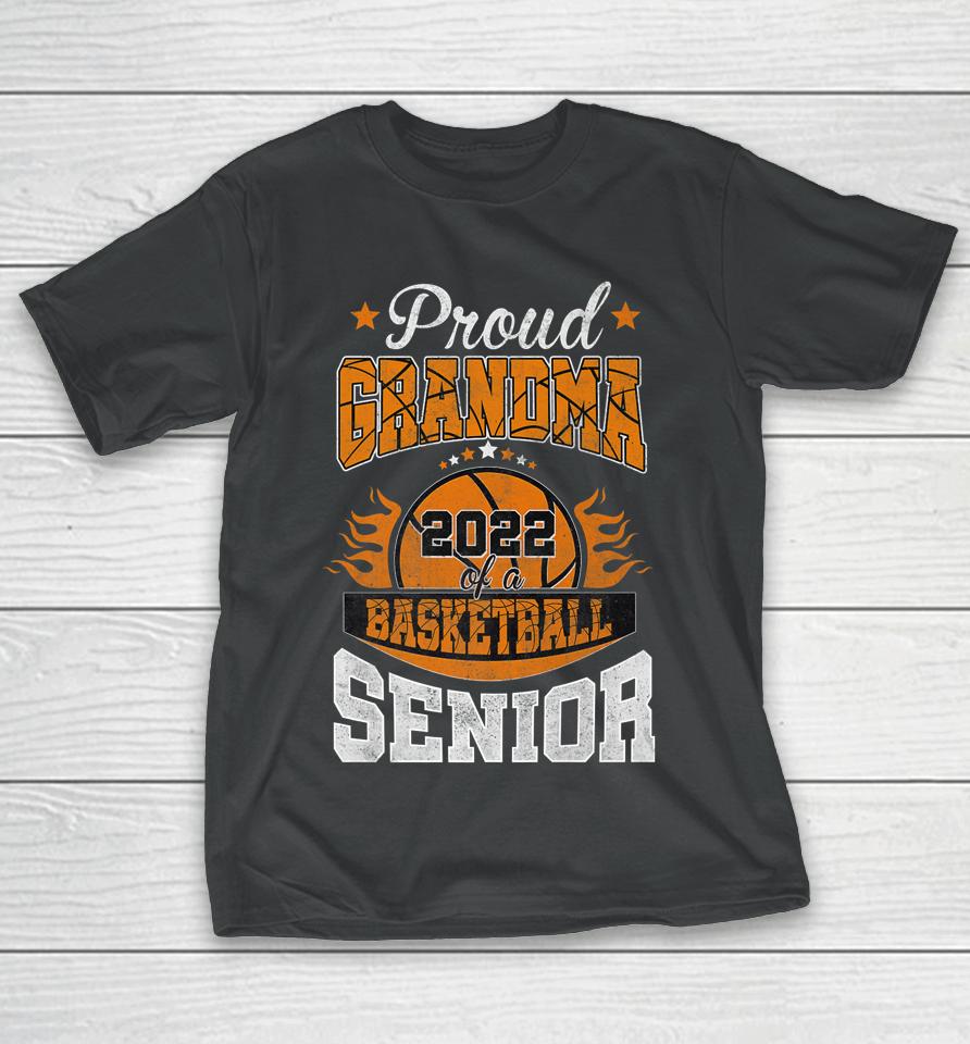 Proud Grandma Of A 2022 Senior Basketball Player Graduation T-Shirt