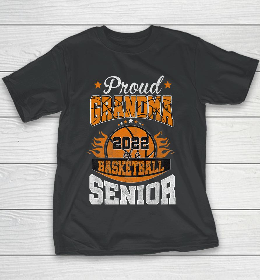 Proud Grandma Of A 2022 Senior Basketball Player Graduation Youth T-Shirt