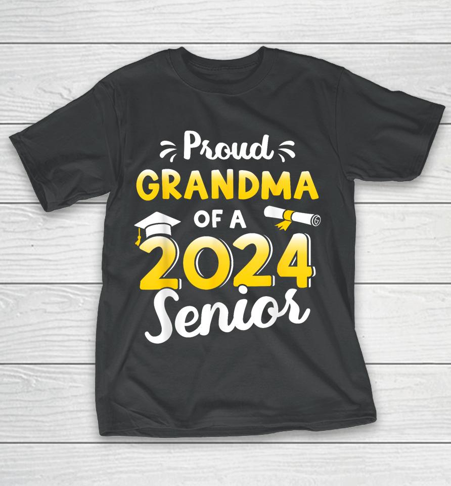 Proud Grandma Of A Graduation Class Of 2024 Senior Graduate T-Shirt