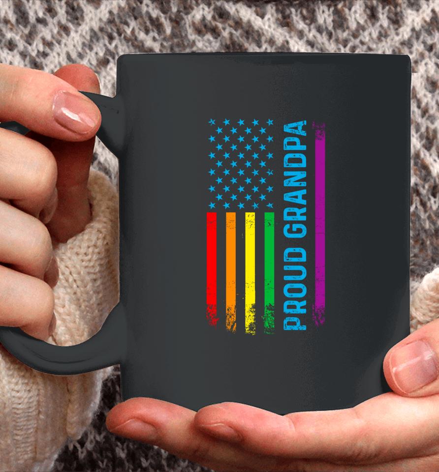 Proud Grandpa Lgbt Lgbtq Gay Pride Rainbow Flag Coffee Mug