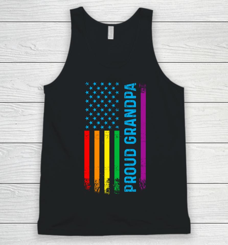 Proud Grandpa Lgbt Lgbtq Gay Pride Rainbow Flag Unisex Tank Top