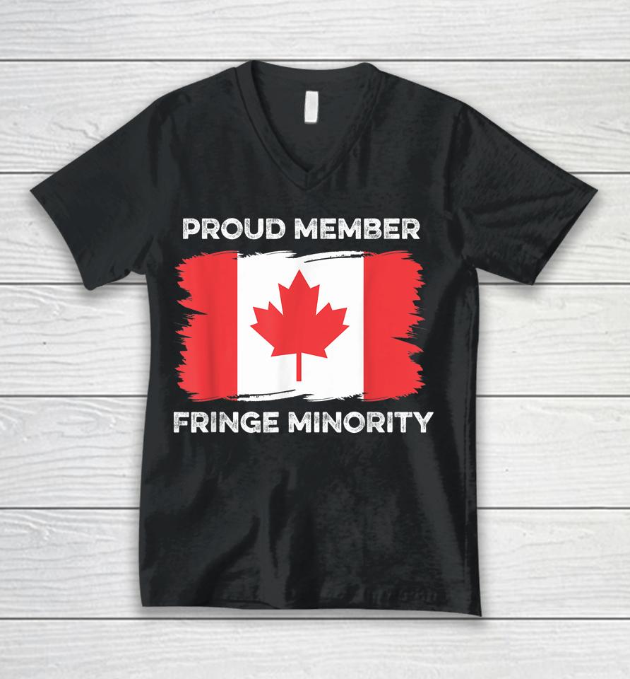 Proud Member Fringe Minority Canadian Truckers Canada Truck Unisex V-Neck T-Shirt
