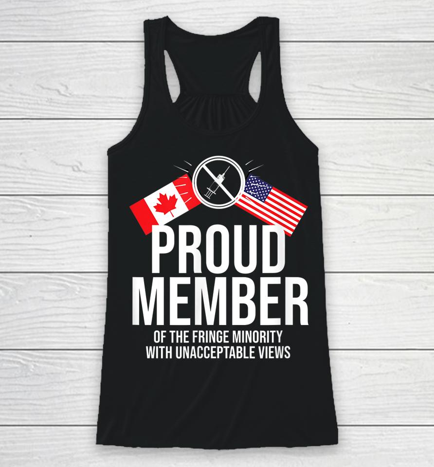 Proud Member Of Fringe Minority America And Canada Together Racerback Tank