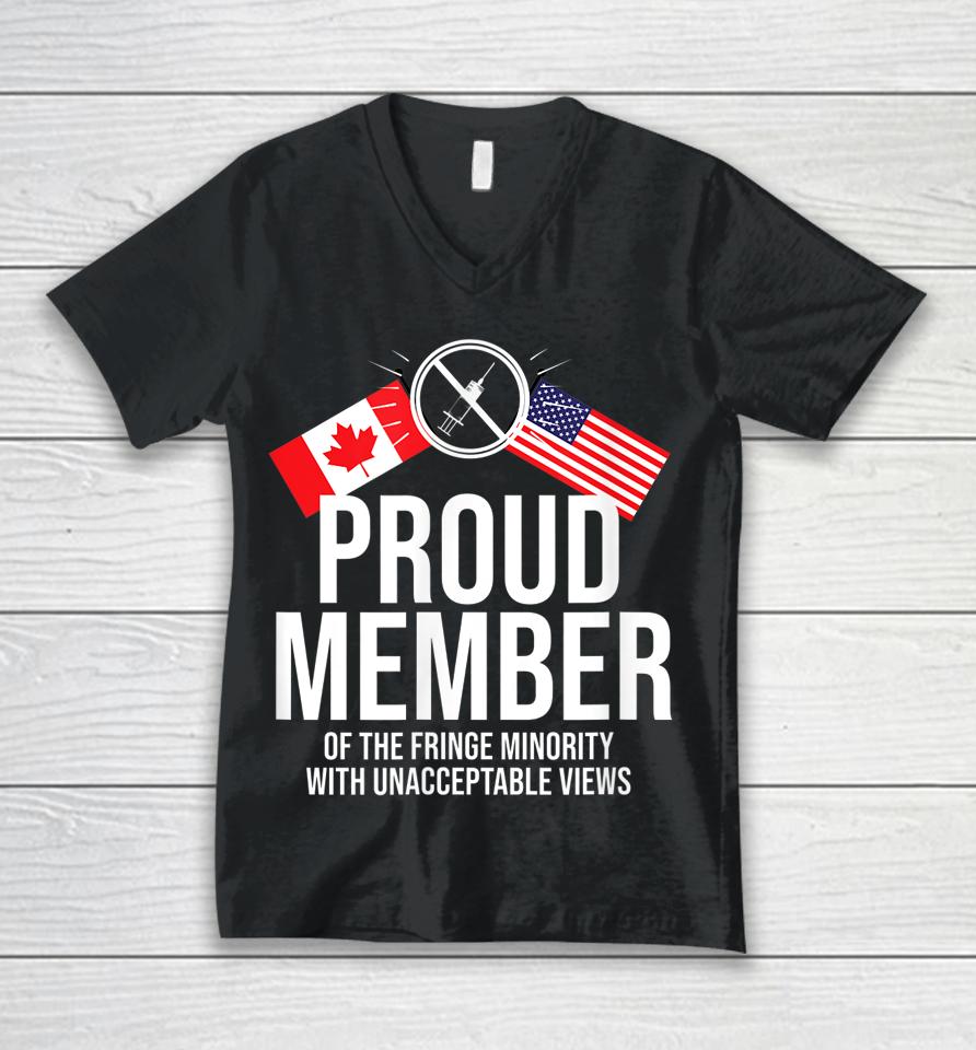 Proud Member Of Fringe Minority America And Canada Together Unisex V-Neck T-Shirt